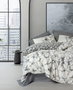 L'essentiel linge de maison Hilaris - Antracita - Juego de funda de edredón doble ranforce de 100% algodón